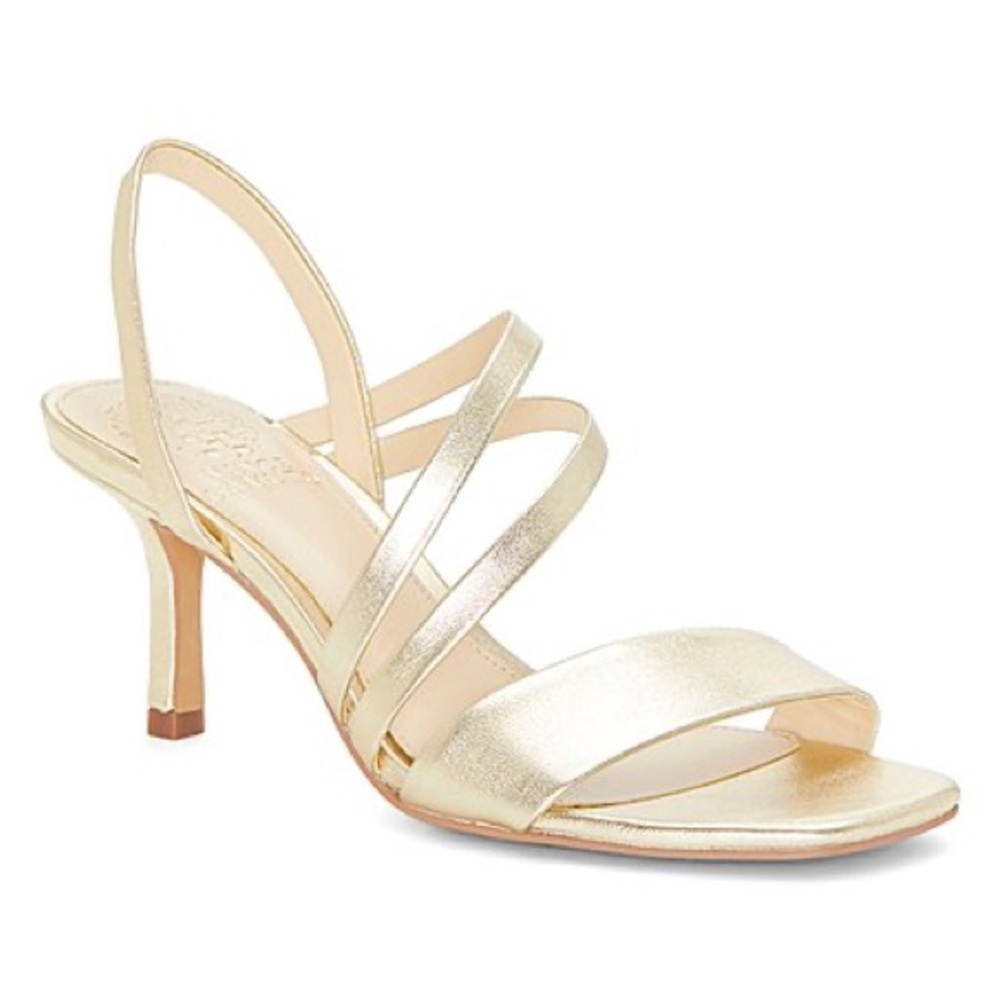Vince Camuto Savesha Gold Slingback Heel Sandals - Size 7.5